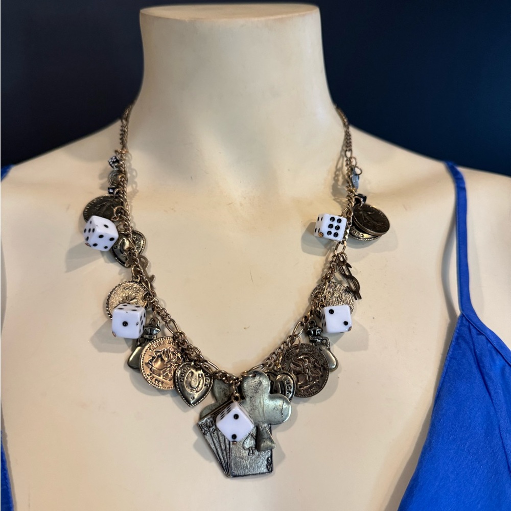 Vintage Lady Luck Charm Necklace